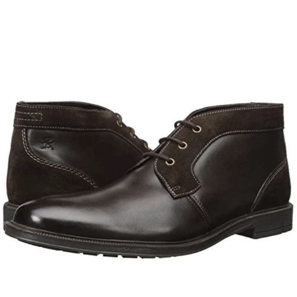 Stacy Adams Men's Delaney Brown Leather/Suede Chukka Boots 25053-200